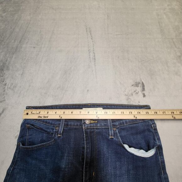 Levis 721 High Rise Skinny Jeans Womens 32 Blue Denim Stretch Slim Fit 32x30 - Picture 9 of 11